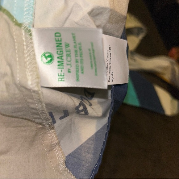 J. Crew Halter Top in Ratti Sail Away Blue Yellow Print Size Medium M - Picture 4 of 7